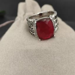 2025 Christmas New DY Jewelry Retro Ring Couple Trendy Fashion Spiral Design Colored Crystal Ring