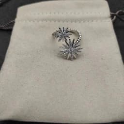 2025 Christmas New DY Jewelry Retro Ring Couple Trendy Fashion Spiral Design Colored Crystal Ring
