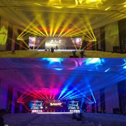 2X 300W Mini BEAM With Halo Effect Moving Head Light 14R Beam Wah Zoom Sharpy 19 Channels 48 Rotating Prisms DMX Stage DJ Lights