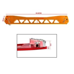 Durable Rear Lower Control Arms LCA with Rear Lower Tie Bar with Rear Subframe Brace Red Sliver For 1996-2000 Honda Civic EK