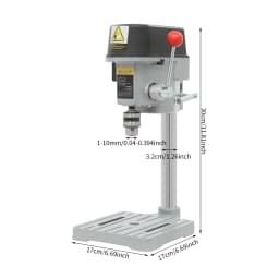 340W Mini Benchtop Drill Press, 3 Speed Adjustable, for Drilling Iron, Wood, Plastic, Shell, Crystal, Aluminum, Resin