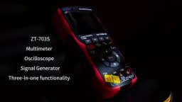 ZOYI 703S 3-in-1 Oscilloscope Multimeter with 3.5 Inch IPS Display,25000 Counts, Dual Channel 50MHZ Bandwidth,280MSa/s High