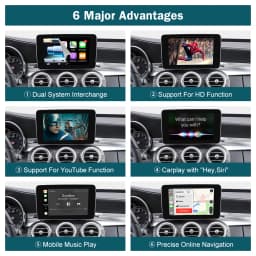 US Wireless CarPlay for Mercedes Benz A CLA GLA W176 C-Class W205 GLC 2015-2018 with Android Auto Mirror Link AirPlay Car Play