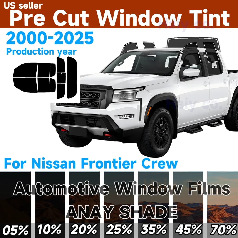 Precut Windows Tint Film Sun Blocking Protection Privacy Anti Shatter Glass Custom Film Kit for Nissan Frontier Crew 2000-2025