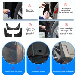 Mud Flaps Splash Guards 4PCS Front & Rear Side Mud Guards Compatible with Toyota Camry SE XSE 2018-2022