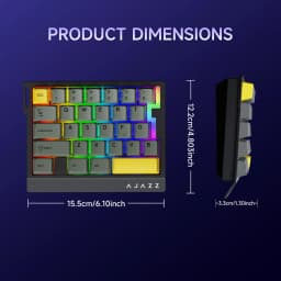 AJAZZ AK029 Wired Gaming Magnetic Switch Magnetic Rice Switch HIFI Edition, RGB Backlight, DIY Support
