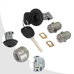 Ignition Key Switch Cylinder & 2 Door Lock Set Switch Cylinder and Door Lock Cylinders for Cadillac/Chevrolet/Pickup Truck