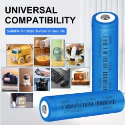 16PCS Button Top 18650 Battery And 2PCS Battery Charger, 2000mAh 3.7V Rechargeable Li-ion Batteries for Flashlight