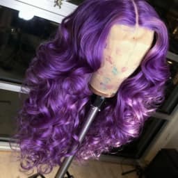 Violet Purple Body Wave Lace Front Wig Human Hair 13X4 HD Transparent Lace Front Wig Human Hair for Women 200 Density for Daily