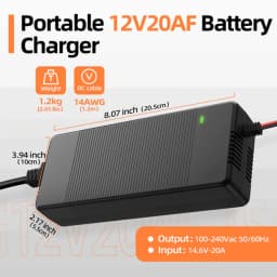 Humsienk 12V 20A 60A/ 24V 15A/ 48V 15A LiFePO4 Battery Charger Multiple Protection Functions For Golf Cart Boat RV Off-Grid
