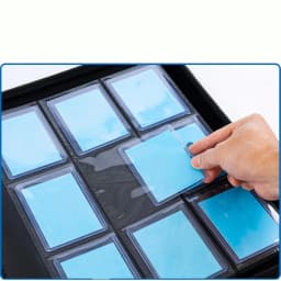 Toploader Binder, Holds 288 Toploader, 9-Pocket PU Cover Top Loader Binder for 3' X 4' Rigid Toploaders, Ringless Double-Sided