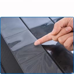 Toploader Binder, Holds 288 Toploader, 9-Pocket PU Cover Top Loader Binder for 3' X 4' Rigid Toploaders, Ringless Double-Sided