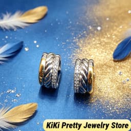 2026 New DV Fashionable Earrings Inlaid with Beautiful Zircon,Luxury Jewelry Gift,Effortless Elegance for Daily or Special Wear