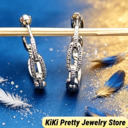 2026 New DV Fashionable Earrings Inlaid with Beautiful Zircon,Luxury Jewelry Gift,Effortless Elegance for Daily or Special Wear