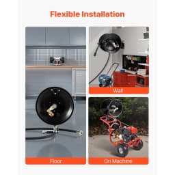 SucceBuy Pressure Washer Hose Reel 50 ftx3/8 in Steel Bracket-Mounted 4000PSI Max Manual Power Hand Crank for Car/Floor Washing