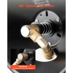 SucceBuy Pressure Washer Hose Reel 50 ftx3/8 in Steel Bracket-Mounted 4000PSI Max Manual Power Hand Crank for Car/Floor Washing