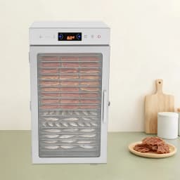 18 Trays Food Dehydrator 304 201 Stainless Steel Fruit Dryer 800W Commercial Food Dryer Machine for Meat, Fruit, Beef, Pet Food