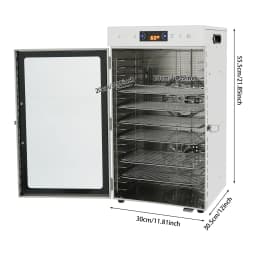 18 Trays Food Dehydrator 304 201 Stainless Steel Fruit Dryer 800W Commercial Food Dryer Machine for Meat, Fruit, Beef, Pet Food