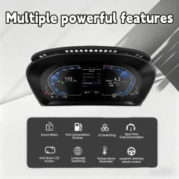 12.3''Speedometer LCD Dashboard Panel For BMW X5 X6 E70 E71 Digital Instrument Cluster Virtual Cockpit HUD Tachometer Odometer