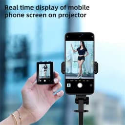 Wireless Selfie Stick Tripod Stand with Remote and Small Screen Casting Selfie Monitor for Smartphone Selfie Live Streaming