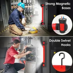 Super Bright Magnetic Work Light Built-in Rechargeable Battery Underhood Work Lamp Bar For Car Repair Outdoor lighting