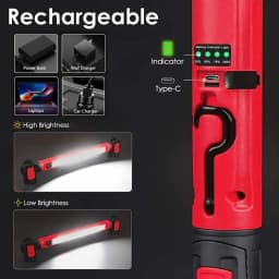 Super Bright Magnetic Work Light Built-in Rechargeable Battery Underhood Work Lamp Bar For Car Repair Outdoor lighting