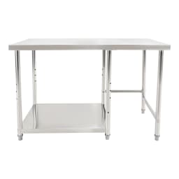 Stainless Steel Work Table, Prep Table with Lower Shelf, Heavy Duty Commercial Kitchen Workstation for Home Restaurant