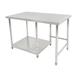 Stainless Steel Work Table, Prep Table with Lower Shelf, Heavy Duty Commercial Kitchen Workstation for Home Restaurant