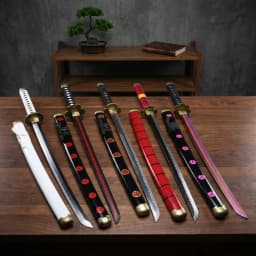 40in Anime One Piece Zoro Katana Wood Sword Luffy schwert Real Size Japanese Samurai Sabre Original Blade Cosplay Prop Toy Gift