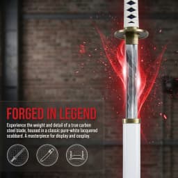40in Anime One Piece Zoro Katana Wood Sword Luffy schwert Real Size Japanese Samurai Sabre Original Blade Cosplay Prop Toy Gift