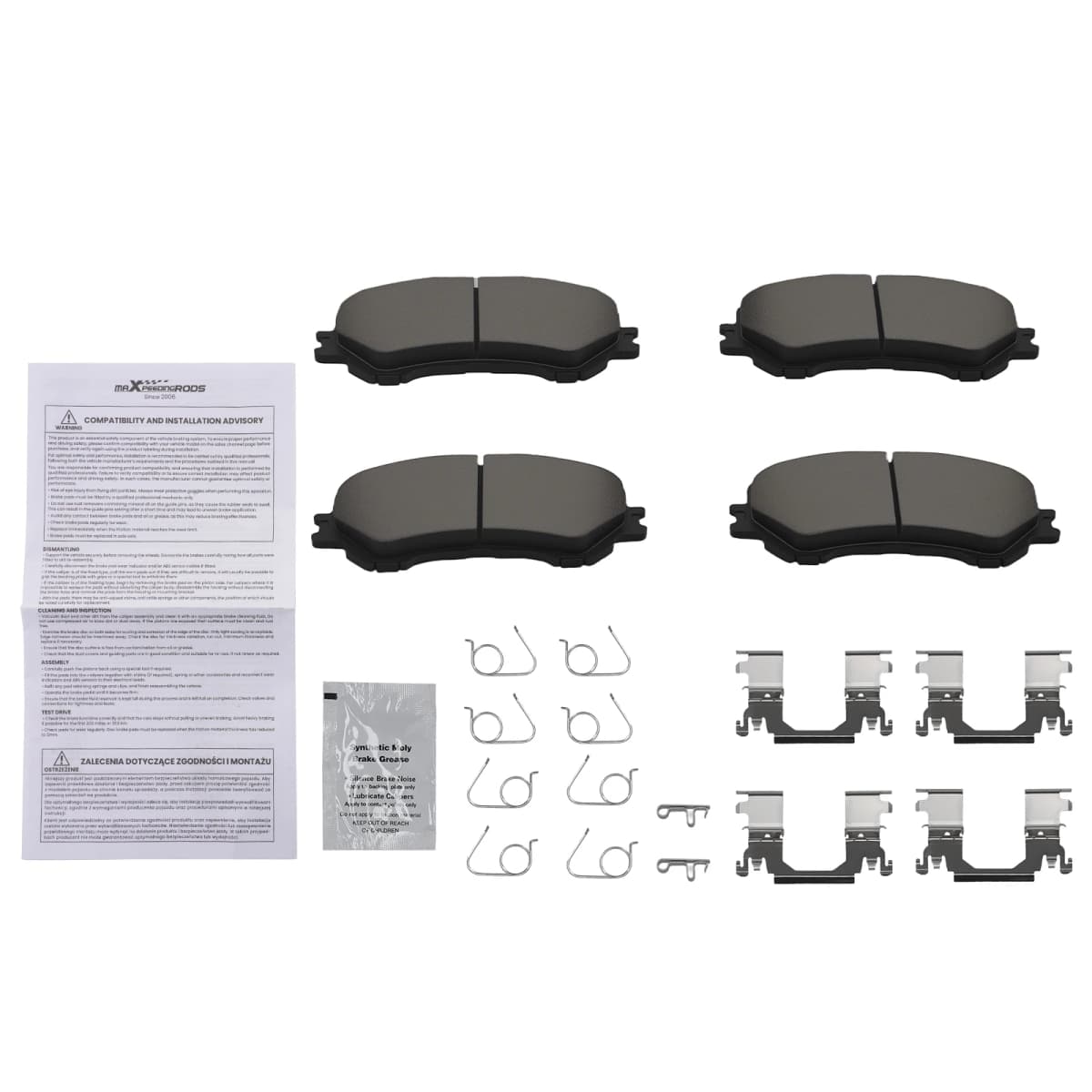 Front L&R Ceramic Brake Pads Kit for Nissan Rogue 2014-2020/Rogue Sport 2017-22