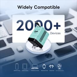 GaN 45W Fast Wall Charger with Type-C Output Port, 31.5inch/32-inch Retractable Cable, Portable Foldable Plug, Dual Port Max 65W Fast Charging, Durable And Kont-Free Design for Easy Use- Compatible with iOS 16/15/14 Pro Max, S25/S24 Ultra