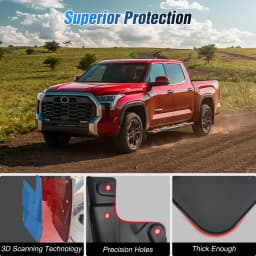 Nilight Mud Flaps for Toyota Tundra 2022 2023 2024 2025 2026, No Drilling Precision Fit Exterior Accessories Heavy-Duty Splash Guards Protection, Front & Rear Set