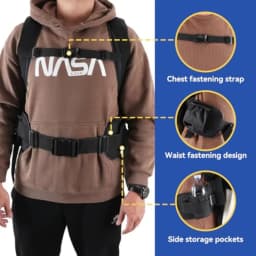 Luggage Backpack Conversion System Luggage Connector Straps Cross Shaped External Frame Backpack with Handle, Quick-Release Loc