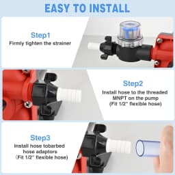 Nilight RV Water Pump 12V Camper Water Pump 5.5 GPM 70 PSI with Pressure Switch & Strainer Heavy Duty Diaphragm Pump Self-Priming Low Noise for RV Camper Marine Yacht Caravan Trailer, Fresh Water Transfer Pump for Motorhome Boat Caravan Outdoor System