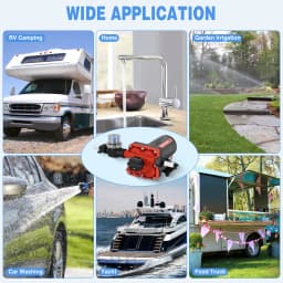 Nilight RV Water Pump 12V Camper Water Pump 5.5 GPM 70 PSI with Pressure Switch & Strainer Heavy Duty Diaphragm Pump Self-Priming Low Noise for RV Camper Marine Yacht Caravan Trailer, Fresh Water Transfer Pump for Motorhome Boat Caravan Outdoor System