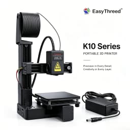 EasyThreed Entry Level Mini 3D Printer Portable Desktop 3D Printer with 100x100x100mm Build Plate Low Noise Fast Assembly for Kids Beginners Home Education DIY Printing Projects Student Use