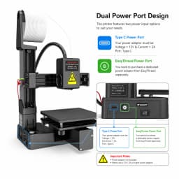 EasyThreed Entry Level Mini 3D Printer Portable Desktop 3D Printer with 100x100x100mm Build Plate Low Noise Fast Assembly for Kids Beginners Home Education DIY Printing Projects Student Use
