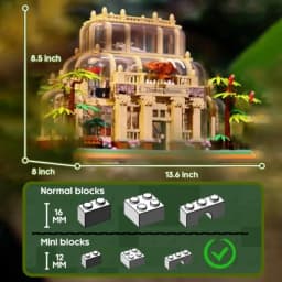 Mini Building Set for Adults Dinosaur Museum Toy with LED Light Jurassic World Dino Fossils Building Block Kit Architecture Mod