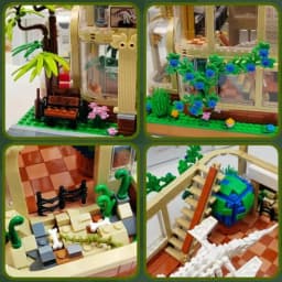 Mini Building Set for Adults Dinosaur Museum Toy with LED Light Jurassic World Dino Fossils Building Block Kit Architecture Mod