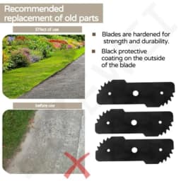 5 Pcs 7-1/2-inch Edge Hog Heavy-Duty Edger Blade Compatible with Black Decker LE750, LE710, LE760 Replace EB-007, High Temperat