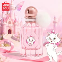 MINlSO Disney Marie Eau De Parfum for Women - Sweet Floral & Fruit Scent with Cute Pom Pom, 1.69 Fl Oz/50ml