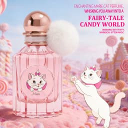 MINlSO Disney Marie Eau De Parfum for Women - Sweet Floral & Fruit Scent with Cute Pom Pom, 1.69 Fl Oz/50ml