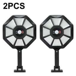 Solar Lights Outdoor 168LED 360° Adjustable Flood Light Dusk to Dawn 8 Sides Solar Outdoor Lights with Motion Sensor IP66 Waterproof Solar Street Lights Outdoor for Yard Pools