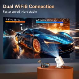 LYNCast Short Throw Projector with Wifi6 and Bluetooth5.4, X3AR, Native 1080P, 500ANSI, 1920*1080P,Home Theater, Anime, Race, Game, Crystal Clear Experience