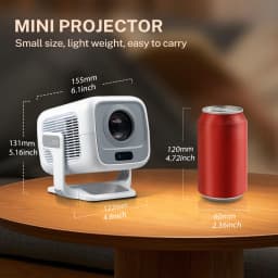 LYNCast Short Throw Projector with Wifi6 and Bluetooth5.4, X3AR, Native 1080P, 500ANSI, 1920*1080P,Home Theater, Anime, Race, Game, Crystal Clear Experience