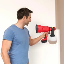 Cordless Paint Sprayer 500ml/min Max Flow – 4 Nozzles & 3 Spray Patterns, Compatible with Milwaukee 18V Battery, for DIY Home Painting, Furniture, Cabinets
