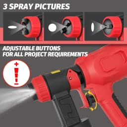 Cordless Paint Sprayer 500ml/min Max Flow – 4 Nozzles & 3 Spray Patterns, Compatible with Milwaukee 18V Battery, for DIY Home Painting, Furniture, Cabinets