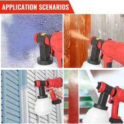 Cordless Paint Sprayer 500ml/min Max Flow – 4 Nozzles & 3 Spray Patterns, Compatible with Milwaukee 18V Battery, for DIY Home Painting, Furniture, Cabinets