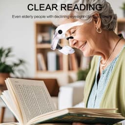 LED Head Mounted Magnifier with Five Adjustable Lenses 1X 15X 2X 25X 35X Hands Free Magnifier for Reading Jewelry Repair Electronics Craft Fine Work Ideal for Soldering Fine Details Ideal for Home DIY Projects and Precision Inspection